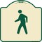 Signmission Pedestrian Crossing Symbol Heavy-Gauge Aluminum Architectural Sign, 18" x 18", TG-1818-23337 A-DES-TG-1818-23337 - alternate 1